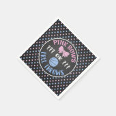 Pink Bows of Free Throws party servetten. Servet (Hoek)