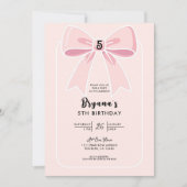 Pink Bows Schattige Coquette Cottage Verjaardagsfe Kaart (Voorkant)