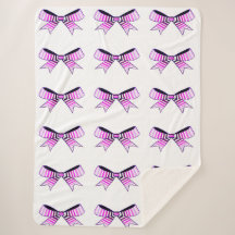 Pink Bows Sherpa Deken