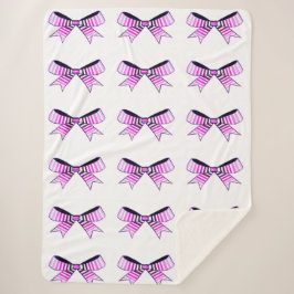 Pink Bows Sherpa Deken