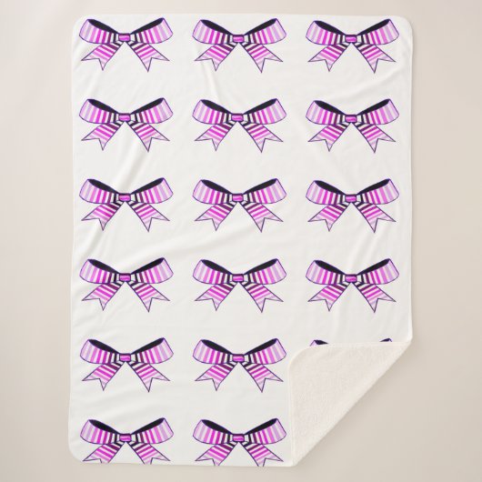 Pink Bows Sherpa Deken (Voorkant)