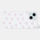 Pink Bows telefoonhoesje iPhone 15 Case (Achterkant horizontaal)