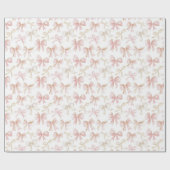 Pink Bows Verjaardag Cadeaupapier (Vlak)