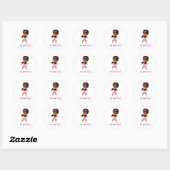 Pink Boxing Team Girl Sticker for Gender Reveal (Vel)