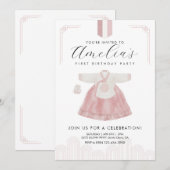 Pink Boy Hanbok Doljanchi eerste verjaardag Kaart (Voorkant / Achterkant)