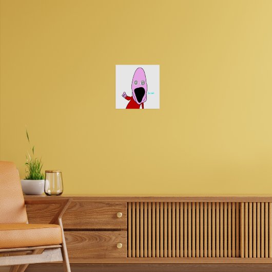 Pink brainwashed puppet pointing poster (Woonkamer 2)