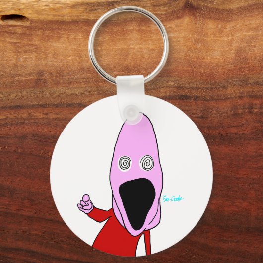 Pink brainwashed puppet pointing sleutelhanger (Voorkant)