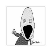 Pink brainwashed puppet pointing  zelfinktende stempel (Design)