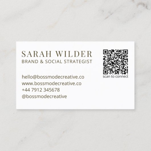 Pink Brand & Social Strategist Business Card Visitekaartje (Achterkant)