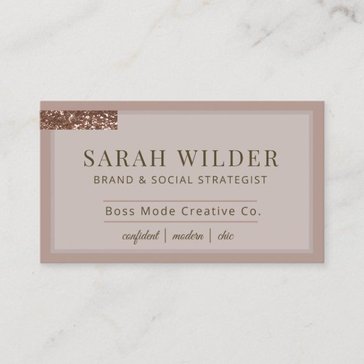 Pink Brand & Social Strategist Business Card Visitekaartje (Voorkant)