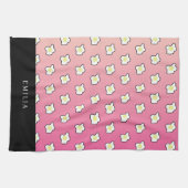 Pink Breakfast Fried Eggs Name Theedoek (Horizontaal)