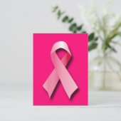 PINK BREAST CANCER RIBBON BRIEFKAART (Staand voorkant)