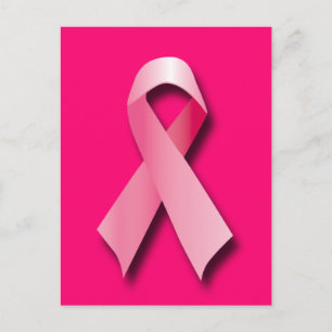 PINK BREAST CANCER RIBBON BRIEFKAART