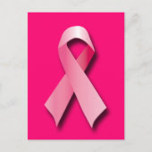 PINK BREAST CANCER RIBBON BRIEFKAART (Voorkant)