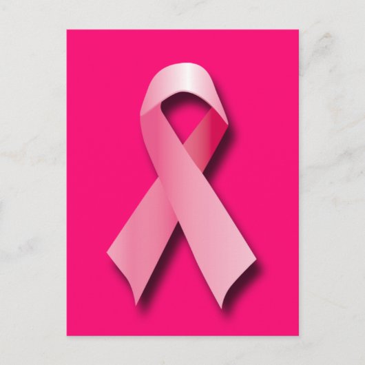 PINK BREAST CANCER RIBBON BRIEFKAART (Voorkant)