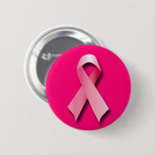 PINK BREAST CANCER RIBBON RONDE BUTTON 5,7 CM (Voorkant /achterkant)