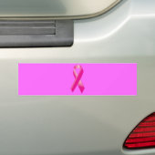 PINK BREAST CANCER SUPPORT RIBBON VEROORZAAKT VROU BUMPERSTICKER (Op auto)