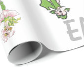 Pink Briar Roos Flower Floral Funny Cute Girl Cadeaupapier (Rol Hoek)