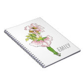 Pink Briar Roos Flower Floral Funny Cute Girl Notitieboek (Rechterzijde)