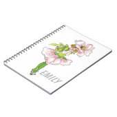 Pink Briar Roos Flower Floral Funny Cute Girl Notitieboek (Linkerzijde)