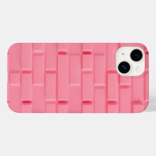 Pink Brick Wall iPhone Case Feminine Style (Achterkant (horizontaal))