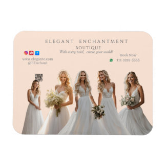 Pink Bridal Bliss Celebrate Love Happiness Wedding Magneet