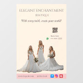 Pink Bridal Bliss Celebrate Love Happiness Wedding Raamsticker (Vel)