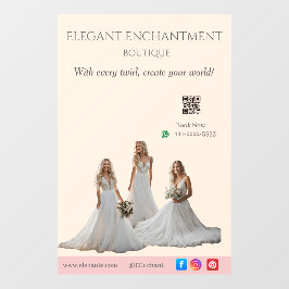 Pink Bridal Bliss Celebrate Love Happiness Wedding Raamsticker