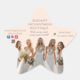 Pink Bridal Bliss Celebrate Love Happiness Wedding Ster Sticker