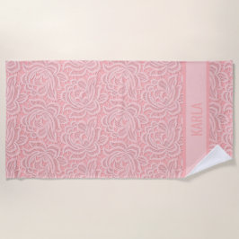 Pink Bridal Faux Lace Bachelorette Strandlaken