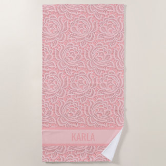 Pink Bridal Faux Lace Bachelorette  Strandlaken