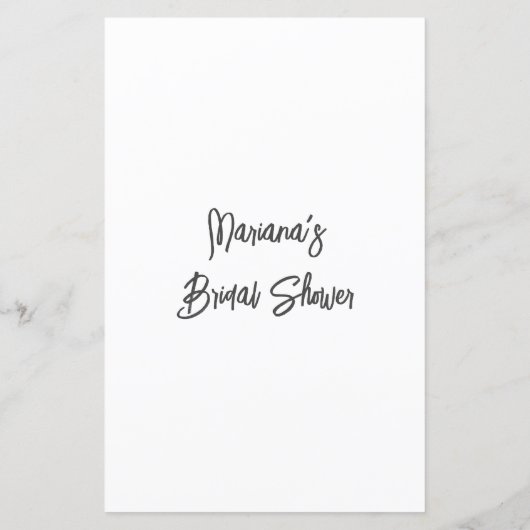 Pink Bridal Shower Game He Said She Said (Achterkant)