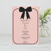 pink bridal shower invitation kaart (Staand voorkant)