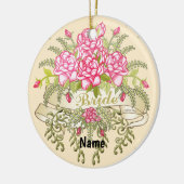 Pink Bride aangepaste bruiloft ornament (Links)