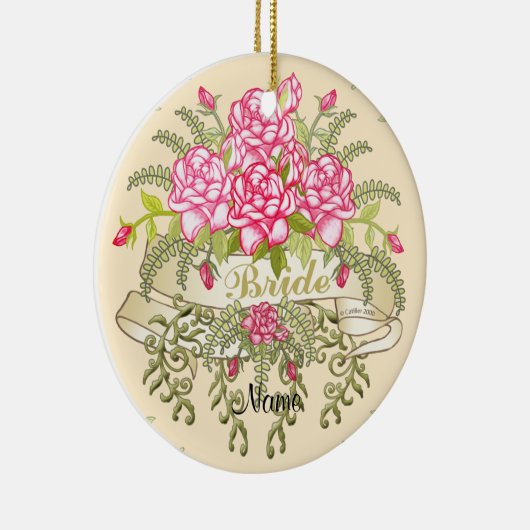 Pink Bride aangepaste bruiloft ornament (Rechts)