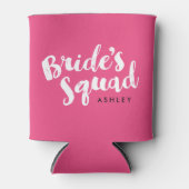 Pink Bride's Squad Gepersonaliseerde Bridal Party Blikjeskoeler (Voorkant)