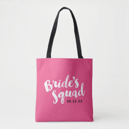 Pink Bride's Squad Gepersonaliseerde Bruids Party  Tote Bag