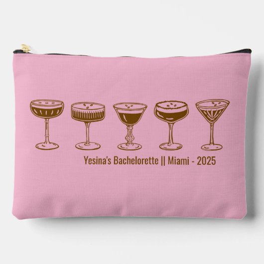 Pink Bridesmaid Espresso Martini Bachelorette Etui (Voorkant)