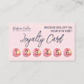 Pink Bright Bokeh Klantenkaartje (Voorkant)