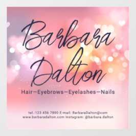 Pink Bright Bokeh Raamsticker