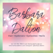 Pink Bright Bokeh Raamsticker (Vel 3)