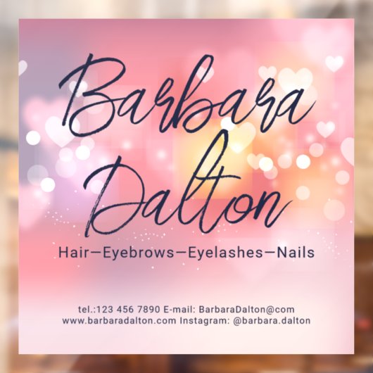 Pink Bright Bokeh Raamsticker (Vel 2)