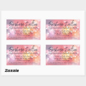 Pink Bright Bokeh Rechthoekige Sticker (Vel)
