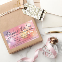 Pink Bright Bokeh Rechthoekige Sticker