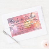 Pink Bright Bokeh Rechthoekige Sticker (Envelop)