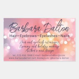 Pink Bright Bokeh Rechthoekige Sticker