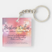 Pink Bright Bokeh Sleutelhanger (Achterkant)