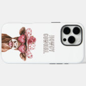 Pink Brown Cocoa Cow Hearts Cowgirl Case-Mate iPhone Case (Achterkant (horizontaal))