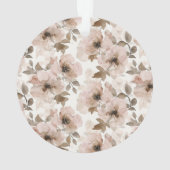 Pink Brown Cowgirl Boots Floral Christmas Ornament (achterkant)