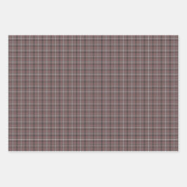 Pink Brown Plaid Classic Pattern Inpakpapier Vel